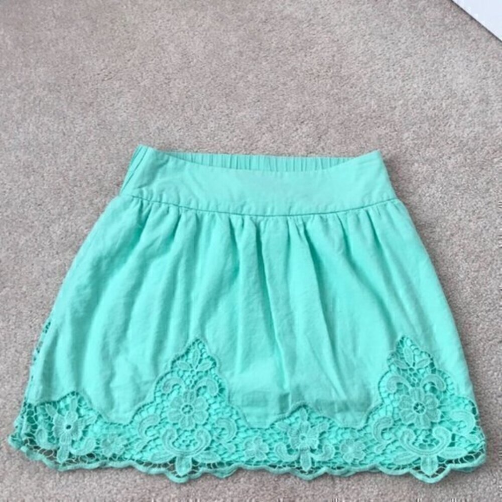 Stoosh Mint Green Laced Skirt (Sz XS)